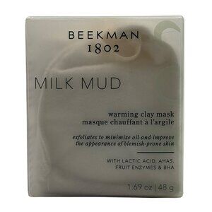 Beekman 1802 Milk Mud Warming Clay Mask 1.69oz Exfoliating Lactic Acid & AHAS